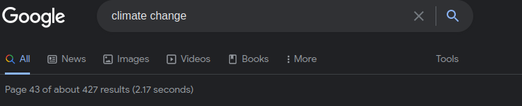 Tatsächliche Anzahl Ergebnisse